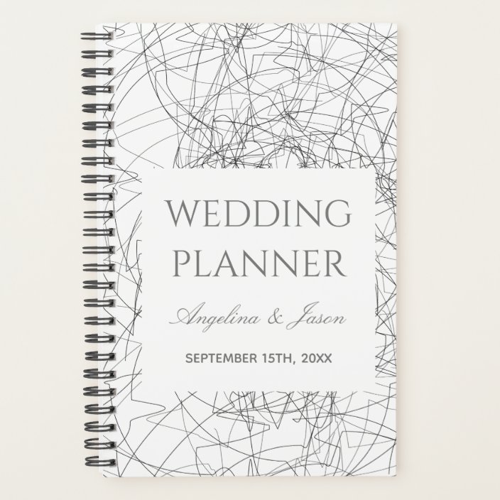 Black and White Wedding Planner | Zazzle.com