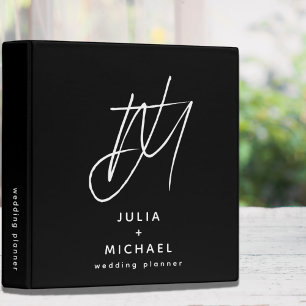 Black and White Wedding Planner Binder