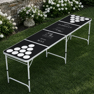 Black and White Wedding Pong Table