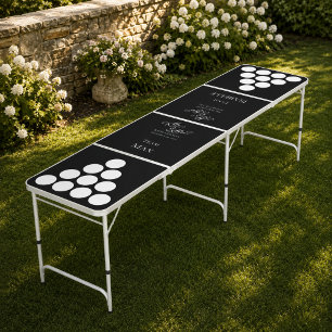 Black and White Wedding Pong Table