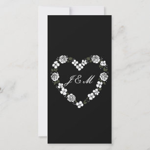 Black and White Wedding Program