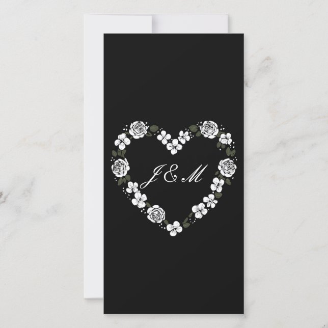 Black and White Wedding Program   (Back)