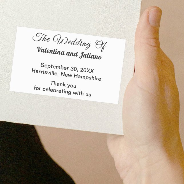 Black and White Wedding Rectangle Sticker (Black and white wedding rectangle sticker)