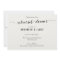 Black And White Wedding Rehearsal Dinner Invites