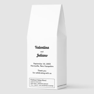 Black and White Wedding Roasted Coffee