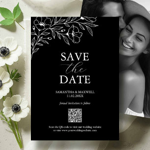 Black And White Wedding Save The Dates Save The Date