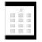 Black and White Wedding Seating Chart for 240