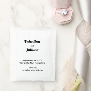 Black and White Wedding Tea Drink Mix