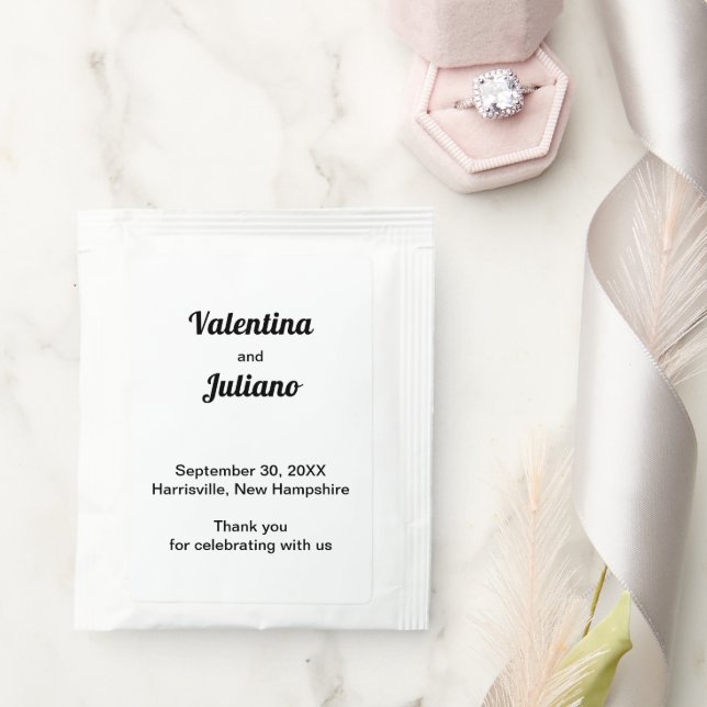 Black and White Wedding Tea Drink Mix (Wedding)