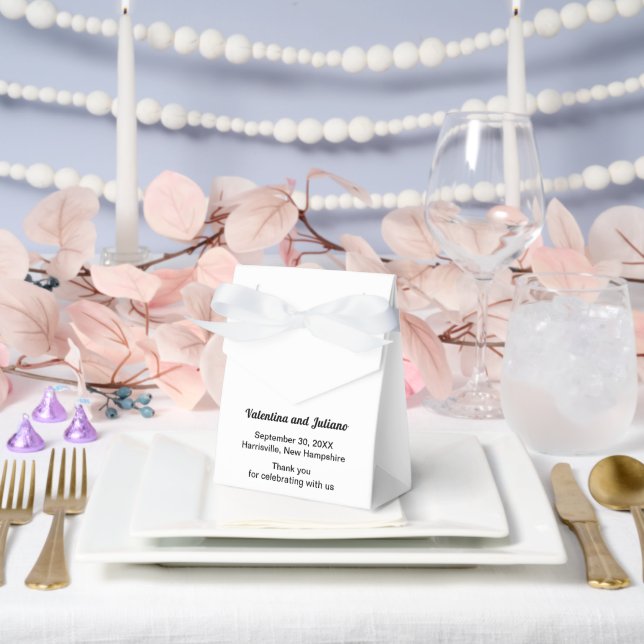 Black and White Wedding Tent Style Favor Boxes (Wedding)