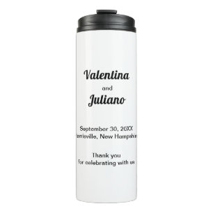 Black and White Wedding Tumbler