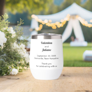 Black and White Wedding Tumbler