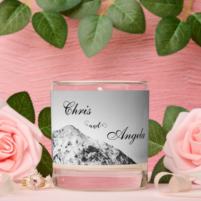 Black and white wedding under the mountains scented candle (Wedding)