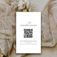Black and White Wedding Website QR Code