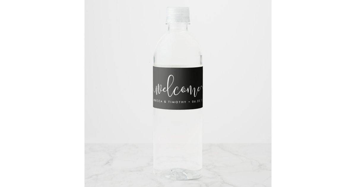 wedding water bottle