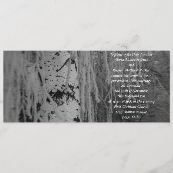 Black And White Weeping Birch Wedding Invitation by ChristyWyoming at Zazzle