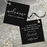 Black And White Welcome Wedding Gift Basket Bag Favor Tags<br><div class="desc">Featuring signature style names,  this elegant black and white favor tag can be personalized with your special thank you information in chic lettering. Designed by Thisisnotme©</div>