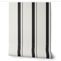 Black and White Wide French Ticking Stripe