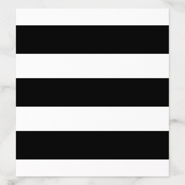 Black and White Wide Horizontal Stripes Pattern Envelope Liner (Design)