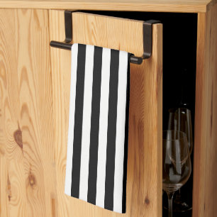 Black And White Wide Stripe Kitchen Towel