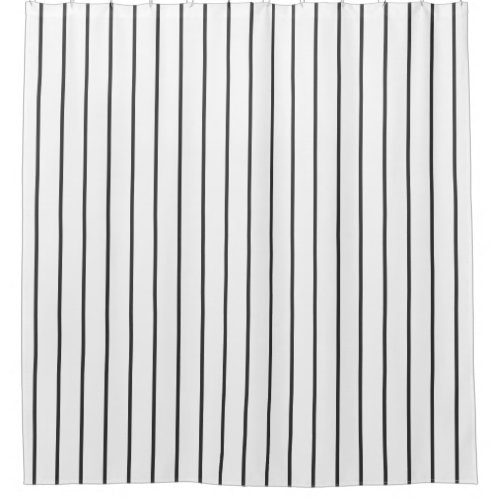 Black and White Wide Stripe Shower Curtain