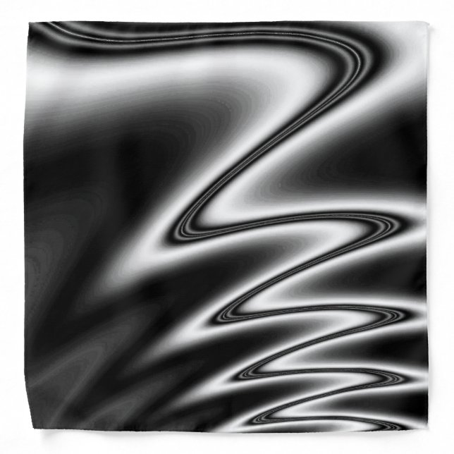 Black and White Wiggle Bandana (Front)