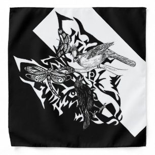 Black and White Wild Animal Guides Bandana