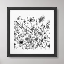 Black and White Wildflowers