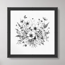 Black and White Wildflowers