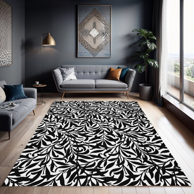 Black and White Willow Bough Rug (Creator Uploaded)