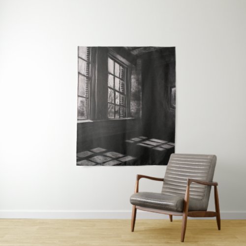 Black and White Window Tapestry
