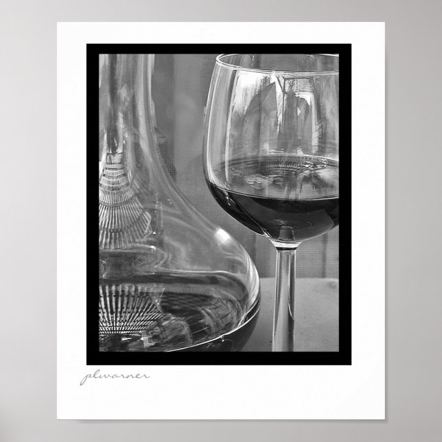 black and white wine two poster (Front)
