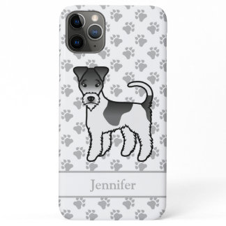 Black And White Wire Fox Terrier Cute Dog &amp; Name iPhone 11 Pro Max Case