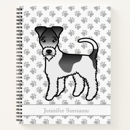 Black And White Wire Fox Terrier Cute Dog  Name Notebook