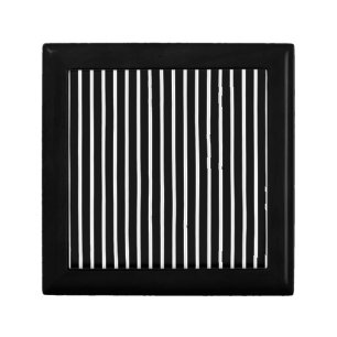 black and white with black pinstripes gift box