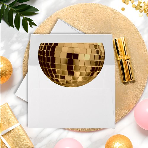 Black and White with Gold Last Disco Bachelorette  Envelope
