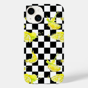 Black and White with Lemons Case-Mate iPhone 14 Case