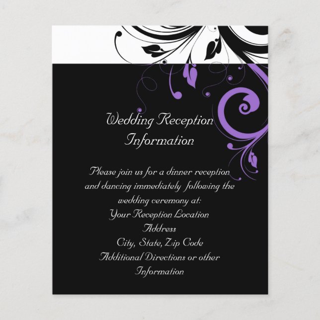 Black and White with Purple Swirl Accent (Front)