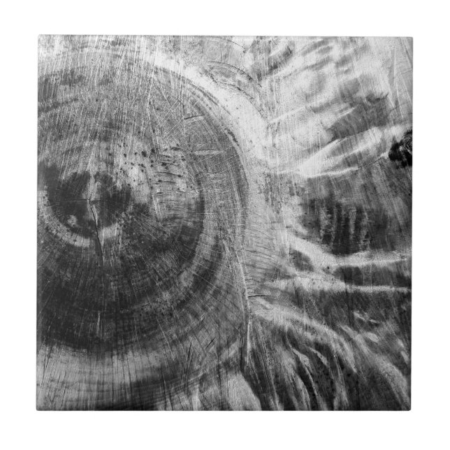 Black and white wood texture tile (Front)