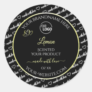 Black and White Word Art Cream Product Labels Logo