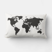 Black and White World Map