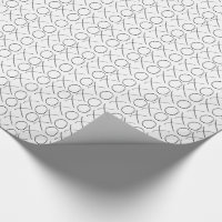 Black and White XOXO Wrapping Paper