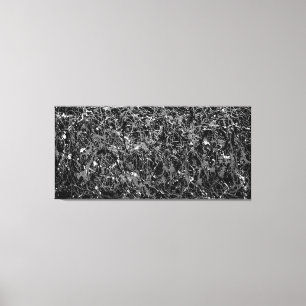 BLACK AND WHITE XVII - Action painting -Abstract- Canvas Print