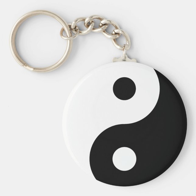 Black and White Yin Yang Keychain (Front)