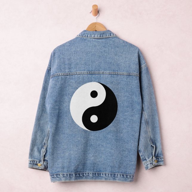 Black and white Yin Yang logo denim jacket (Hangar)