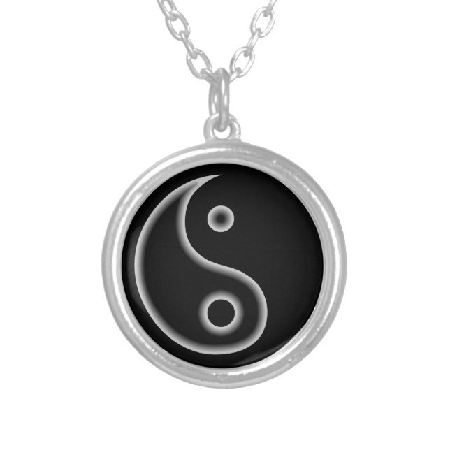 Black and White Yin Yang Necklace (Front)