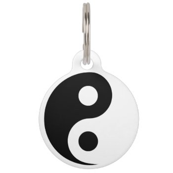 Black And White Yin Yang Pet Id Tag by designs4you at Zazzle