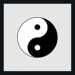 Black and White Yin-Yang Poster<br><div class="desc">Black and White Yin-Yang Poster by Gerson Ramos.</div>