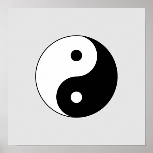 Black and White Yin_Yang Poster