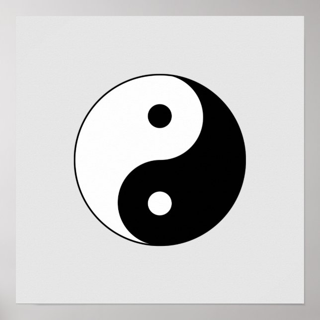 Black and White Yin-Yang Poster (Front)